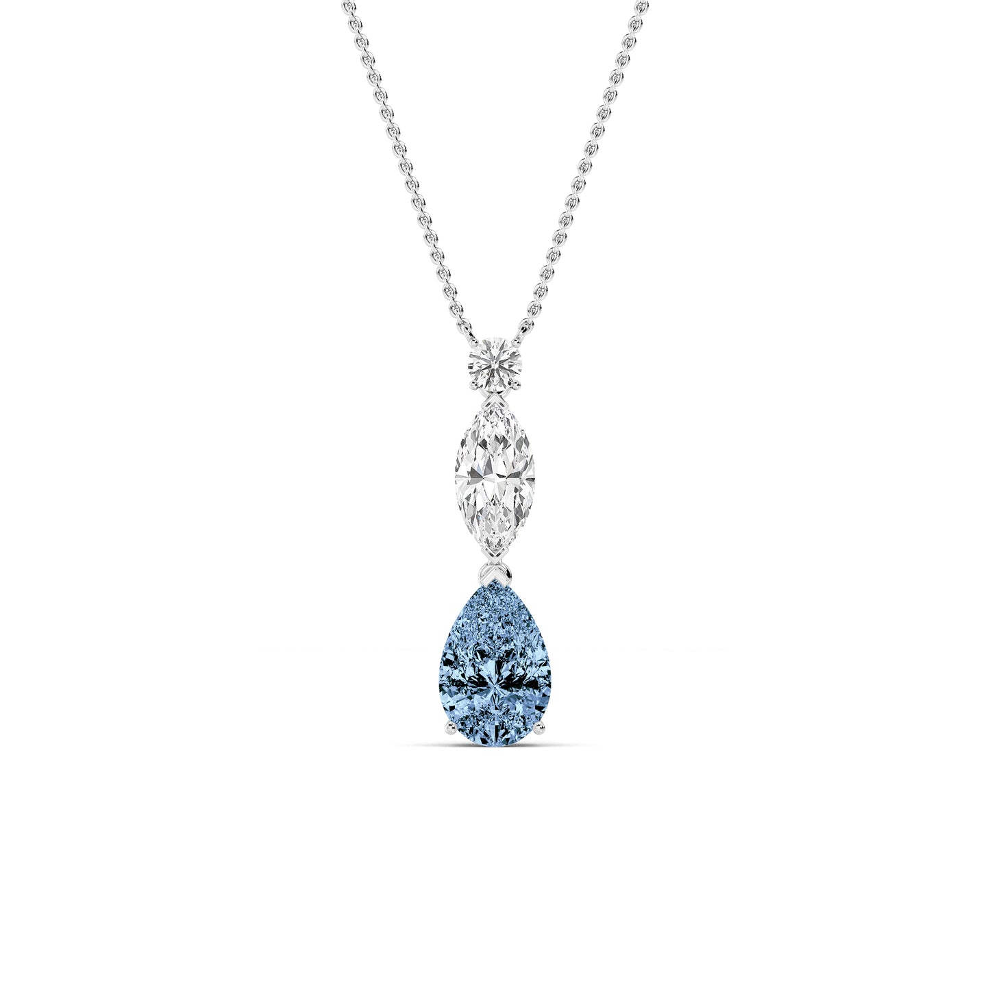 White Gold Lab Grown Diamond Fashion Pendant