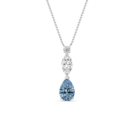 White Gold Lab Grown Diamond Fashion Pendant